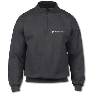 Duke Health Charcoal Grey 3/4 Zip Up Pull Over Sweatshirt